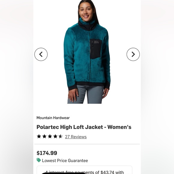 Mountain hard wear women’s fleece polartec high loft jacket size medium - Picture 5 of 5